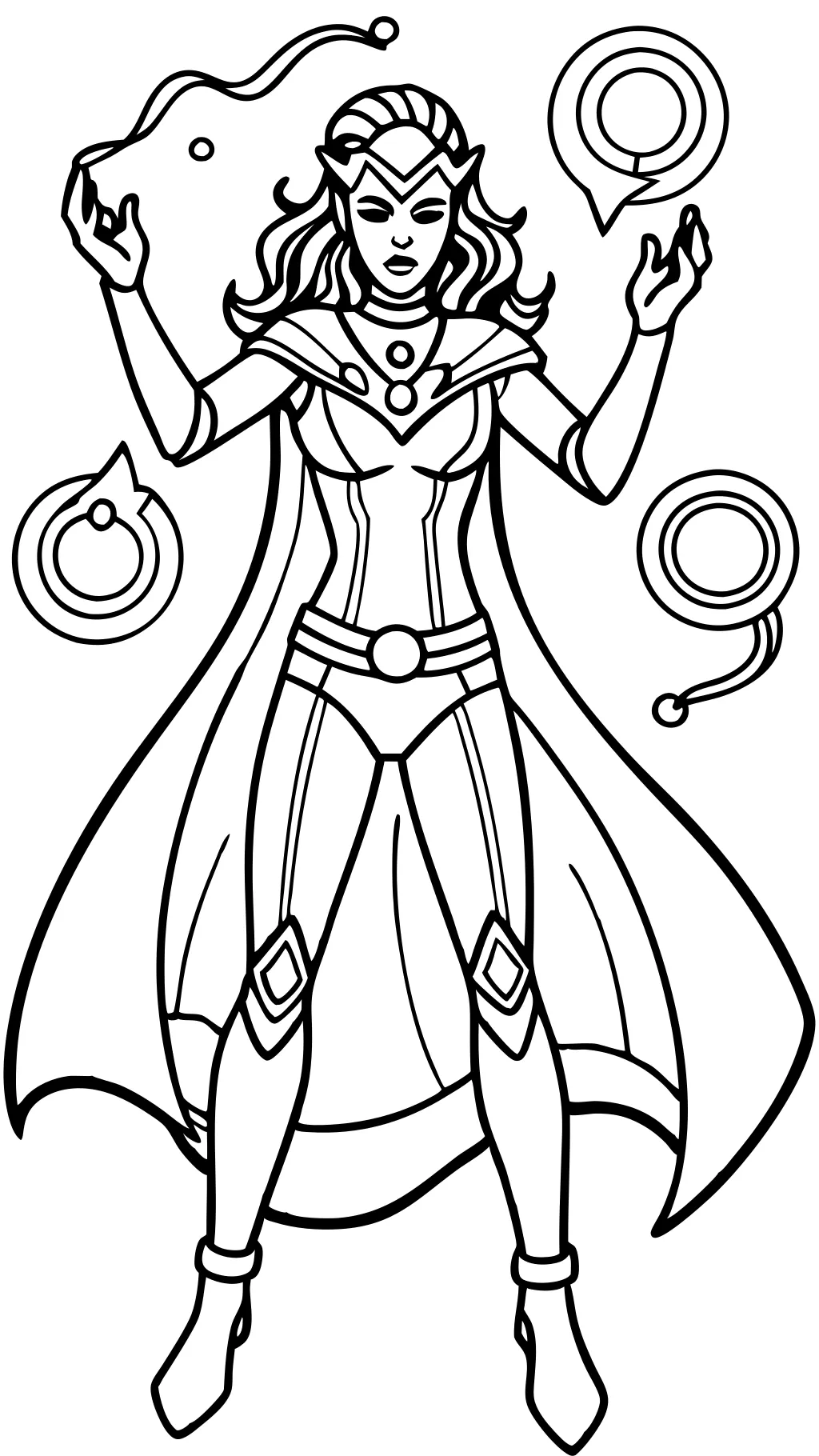 scarlet witch coloring pages